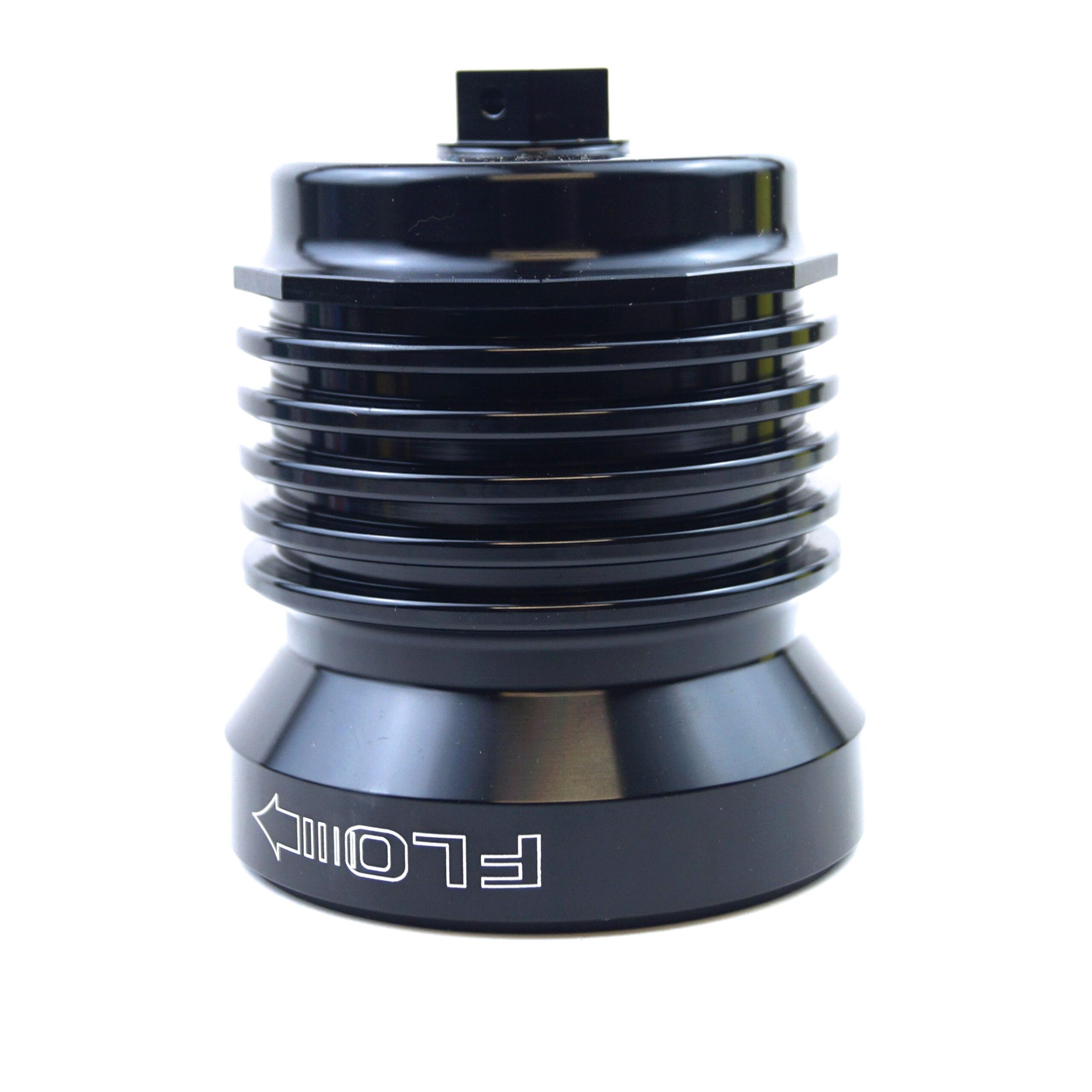 OIL FILTER SPIN ON BLACK, PC RACING S/STEEL PCS4B, BLACK ANODIZED REUSABLE