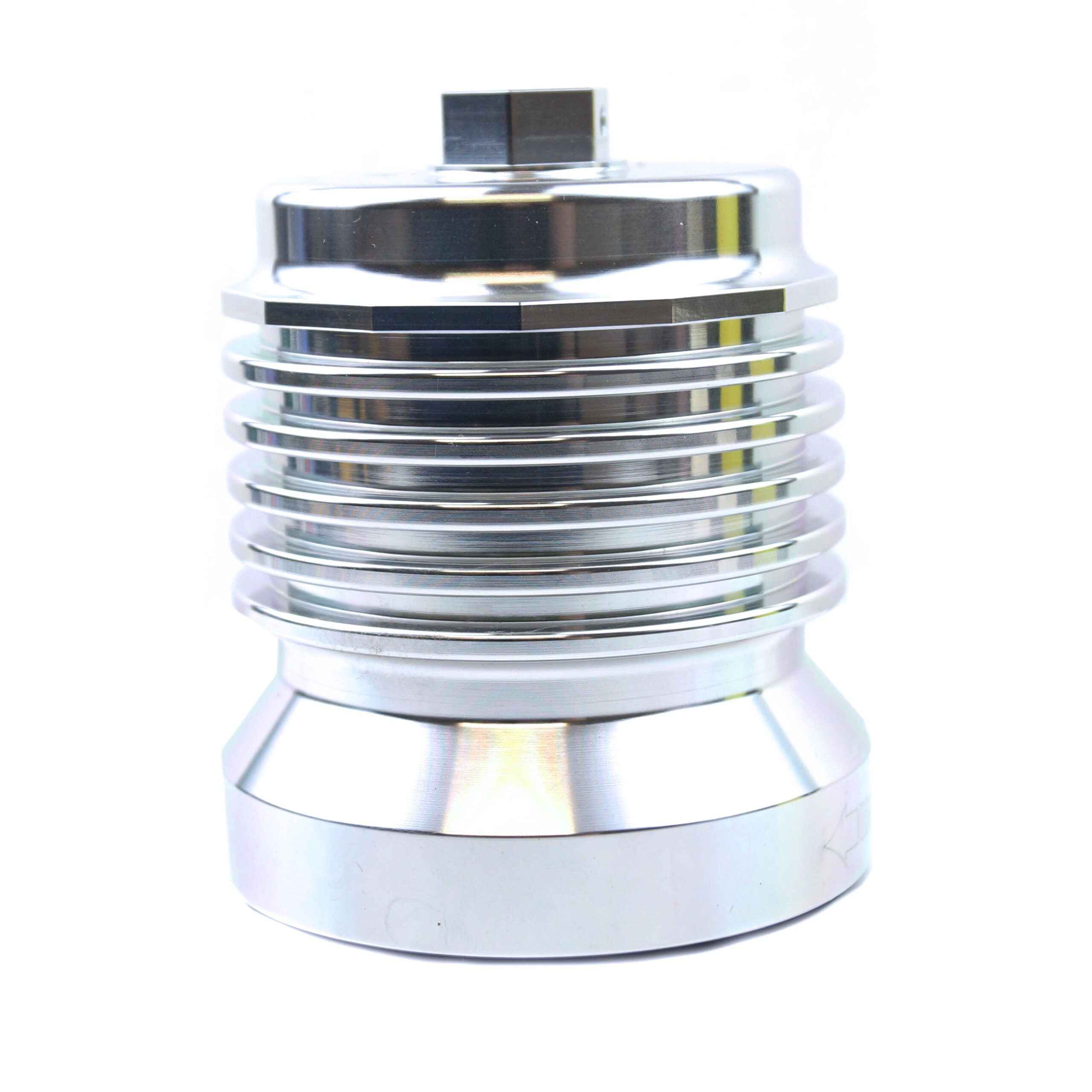 OIL FILTER SPIN ON SILVER, PC RACING S/STEEL PCS4C, REUSABLE