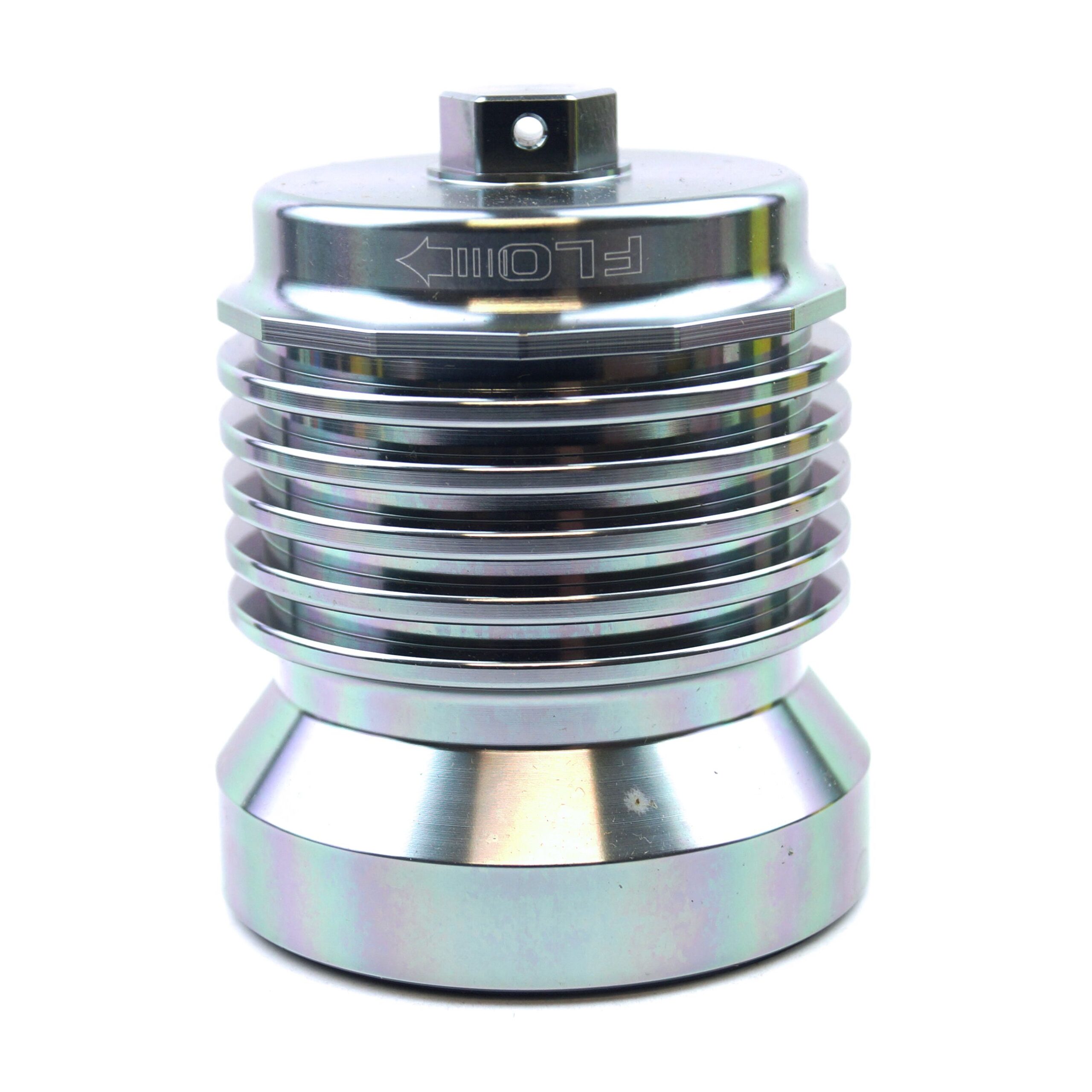 OIL FILTER SPIN ON GUN M GREY, PC RACING S/STEEL PCS5, GUN METAL GREY REUSABLE