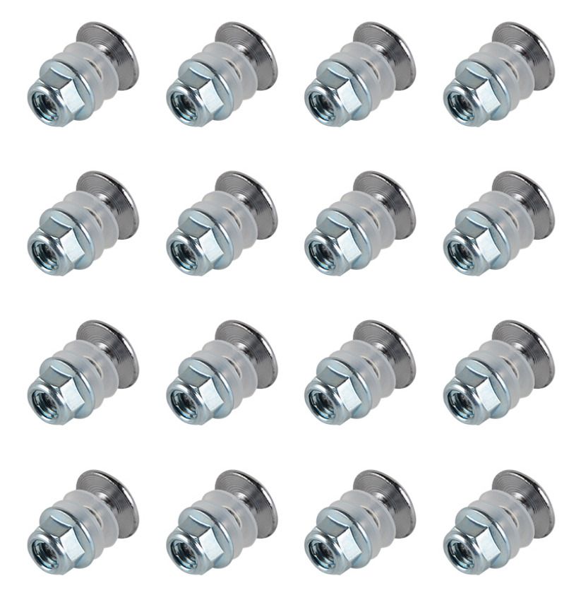 Plastic Fender Mounting Kit M6 x 16mm Bolt, Flange Nut & Nylon Washer Set - Pack of 16 - 64pcs - Image 2
