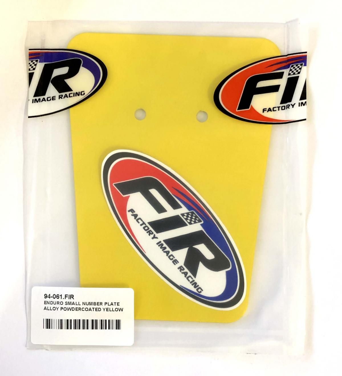 ENDURO SMALL NUMBER PLATE, ALLOY POWDERCOATED YELLOW - Image 2