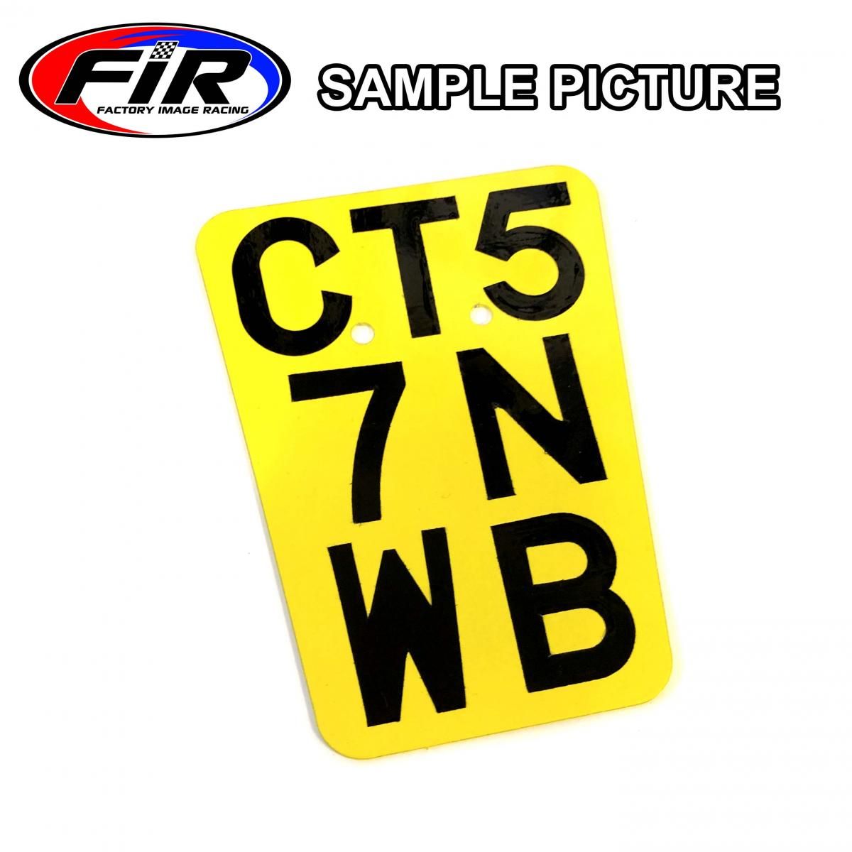ENDURO SMALL NUMBER PLATE, ALLOY POWDERCOATED YELLOW - Image 3