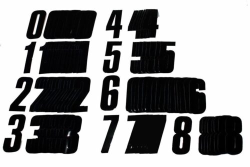 0-9 BLACK 11cm PK 108 NUMBERS