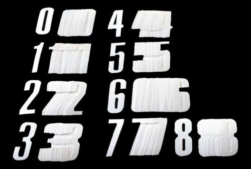 0-9 WHITE 11cm PK 108 NUMBERS