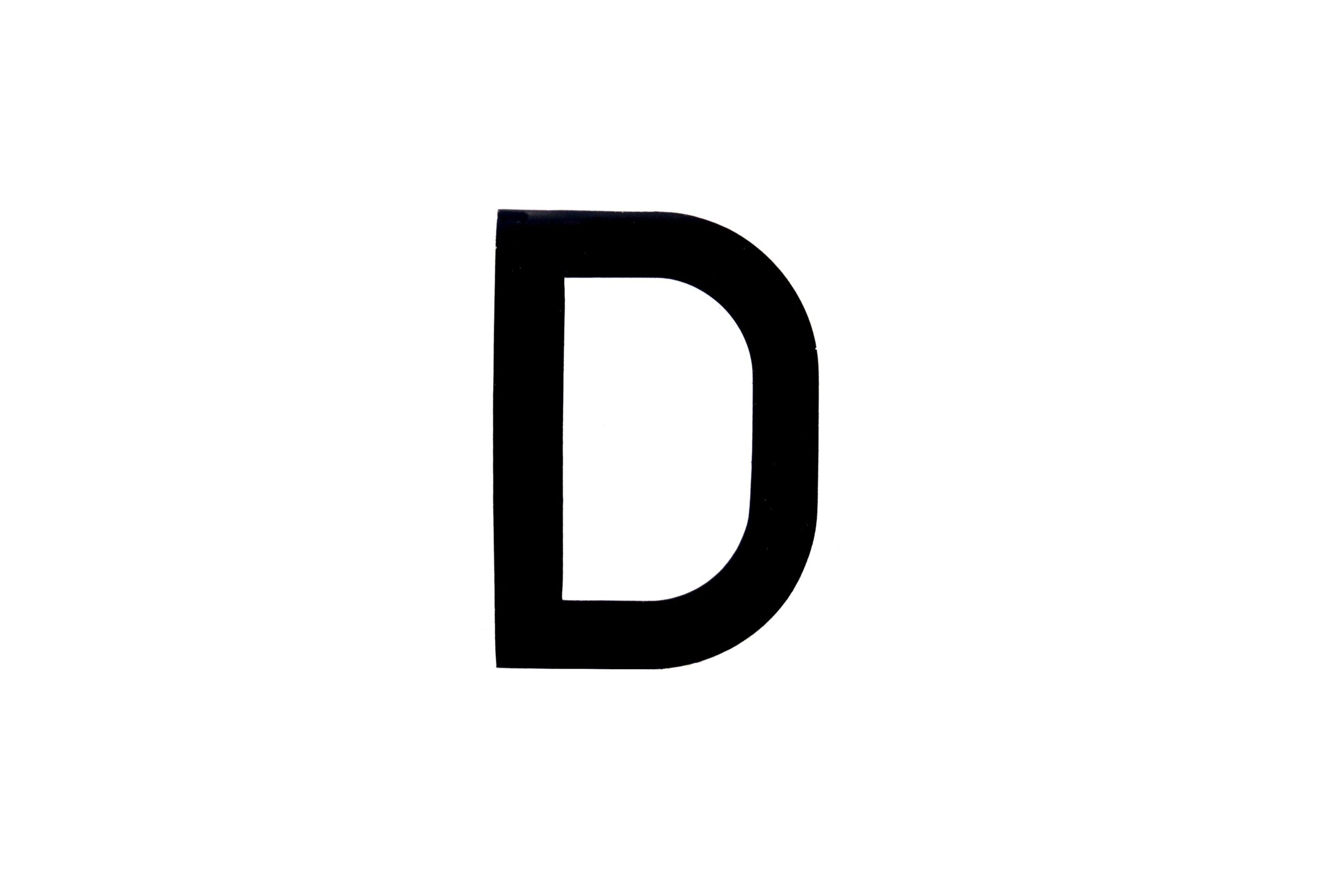 NUMBER PLATE DIGITS BIG D EACH