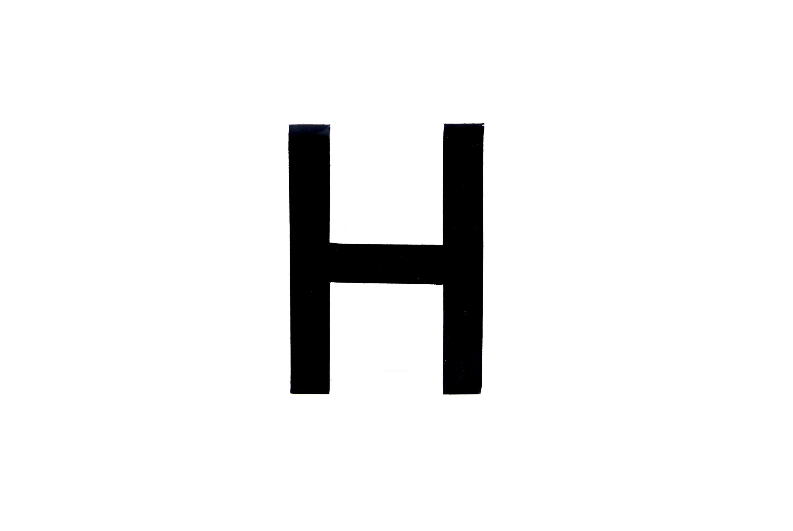 NUMBER PLATE DIGITS BIG H EACH