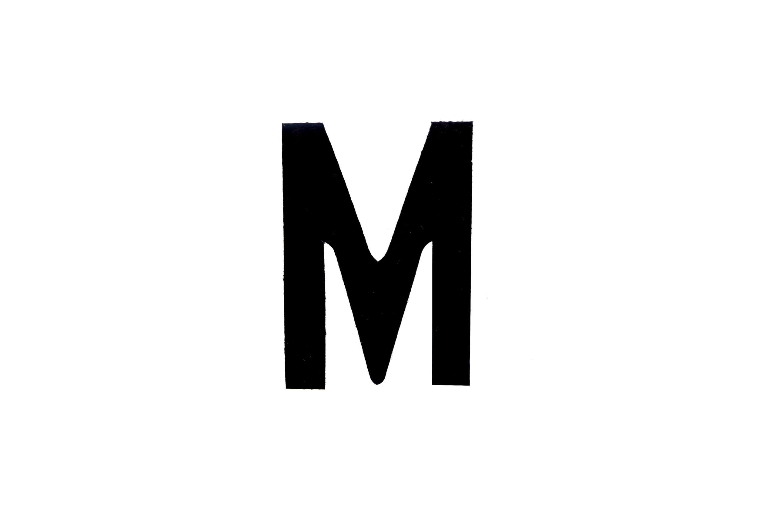 NUMBER PLATE DIGITS BIG M EACH