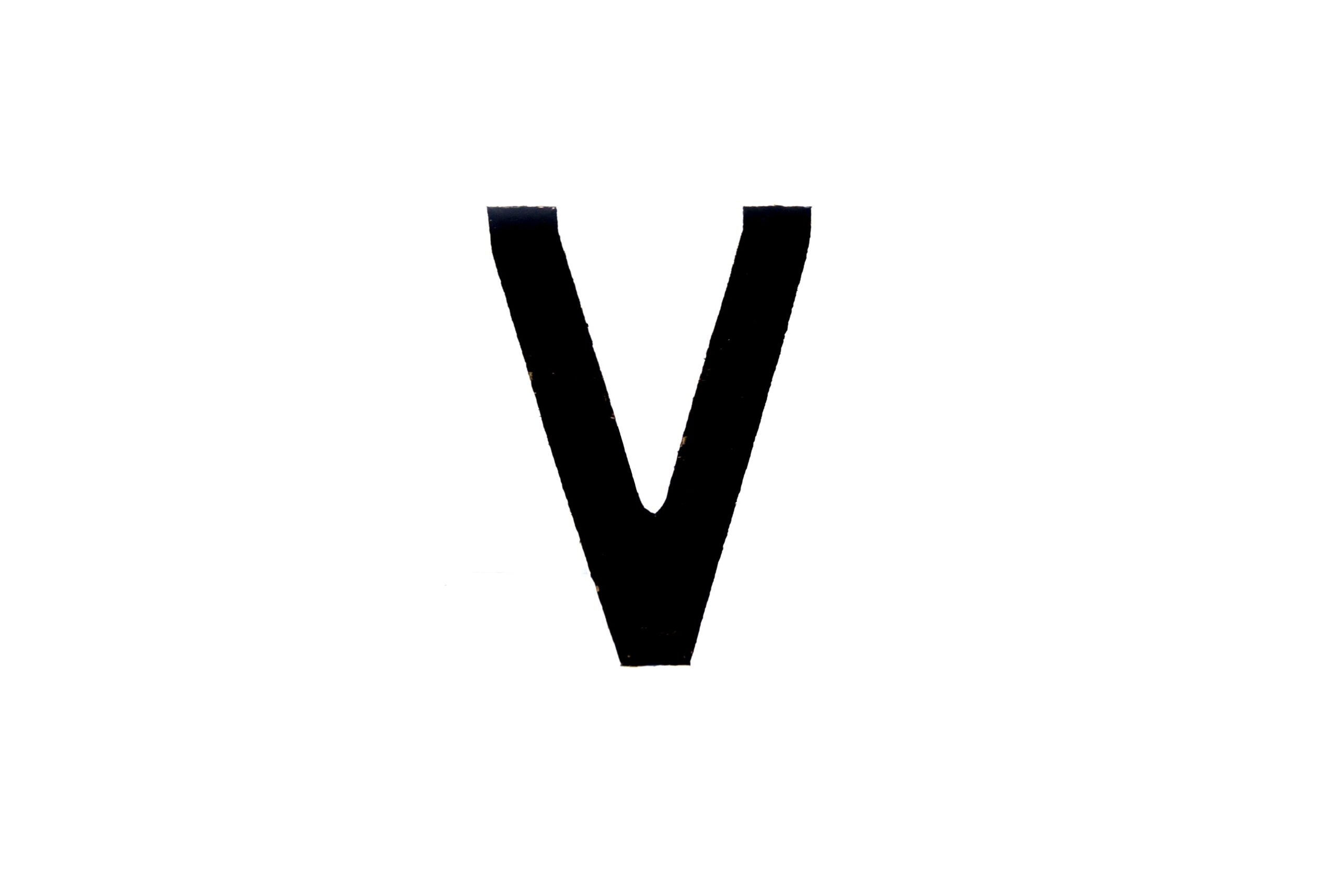 NUMBER PLATE DIGITS BIG V EACH