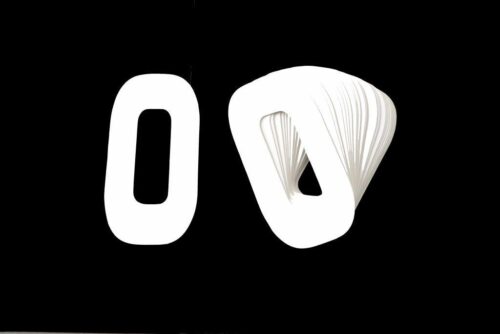 RACE NUMBERS – 0 ZERO – WHITE, PACK OF 25 / 15cm 6″ / VINYL STICKER