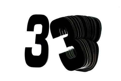 3 BLACK 8″No.20cm. PACK