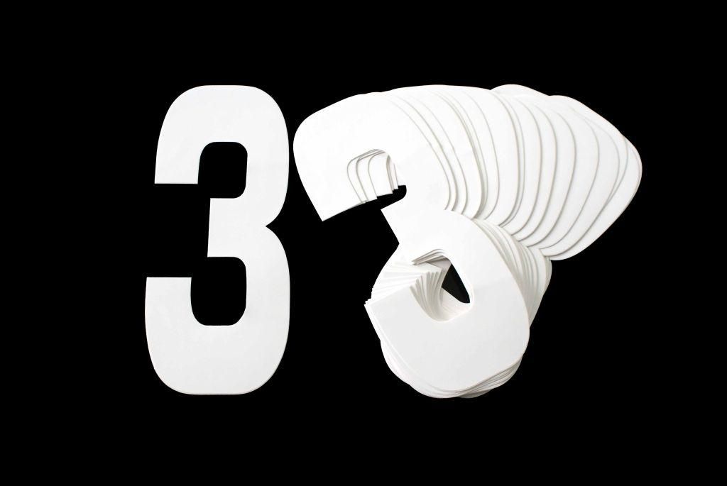 3 WHITE 8"No.20cm. PACK