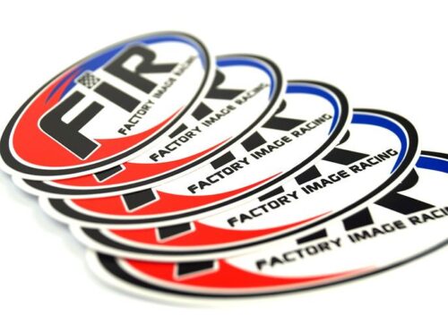 FACTORY IMAGE RACING (FIR) STICKER LAMINATED VYNIL – OVAL 11 x 5cm