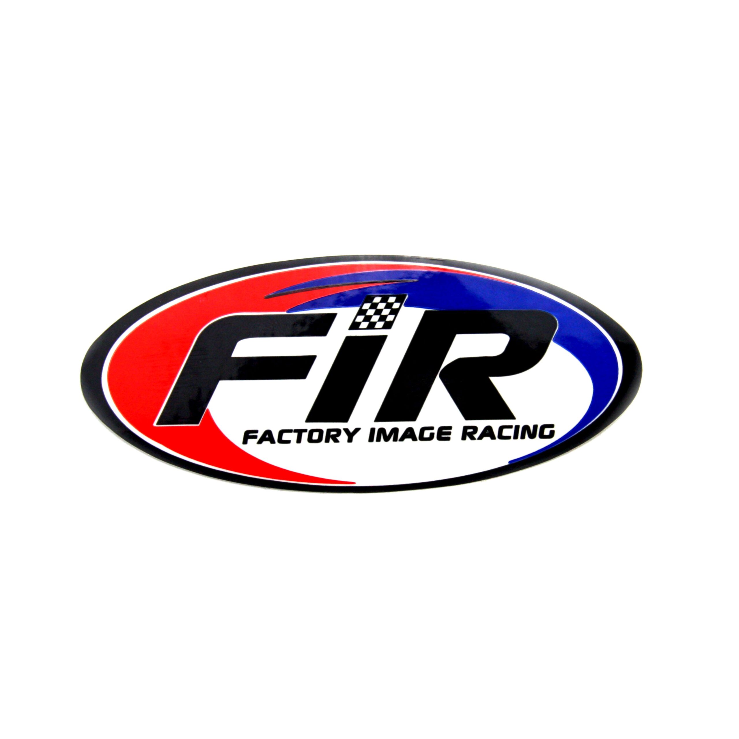 FACTORY IMAGE RACING (FIR) STICKER LAMINATED VYNIL – OVAL 9.5 x 4cm