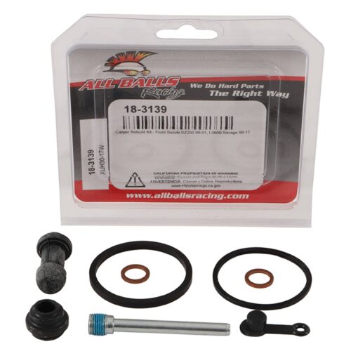 BRAKE CALIPER REBUILD KIT ALLBALLS, ALLBALLS 18-3139 SUZ GZ250/LS650 FRONT