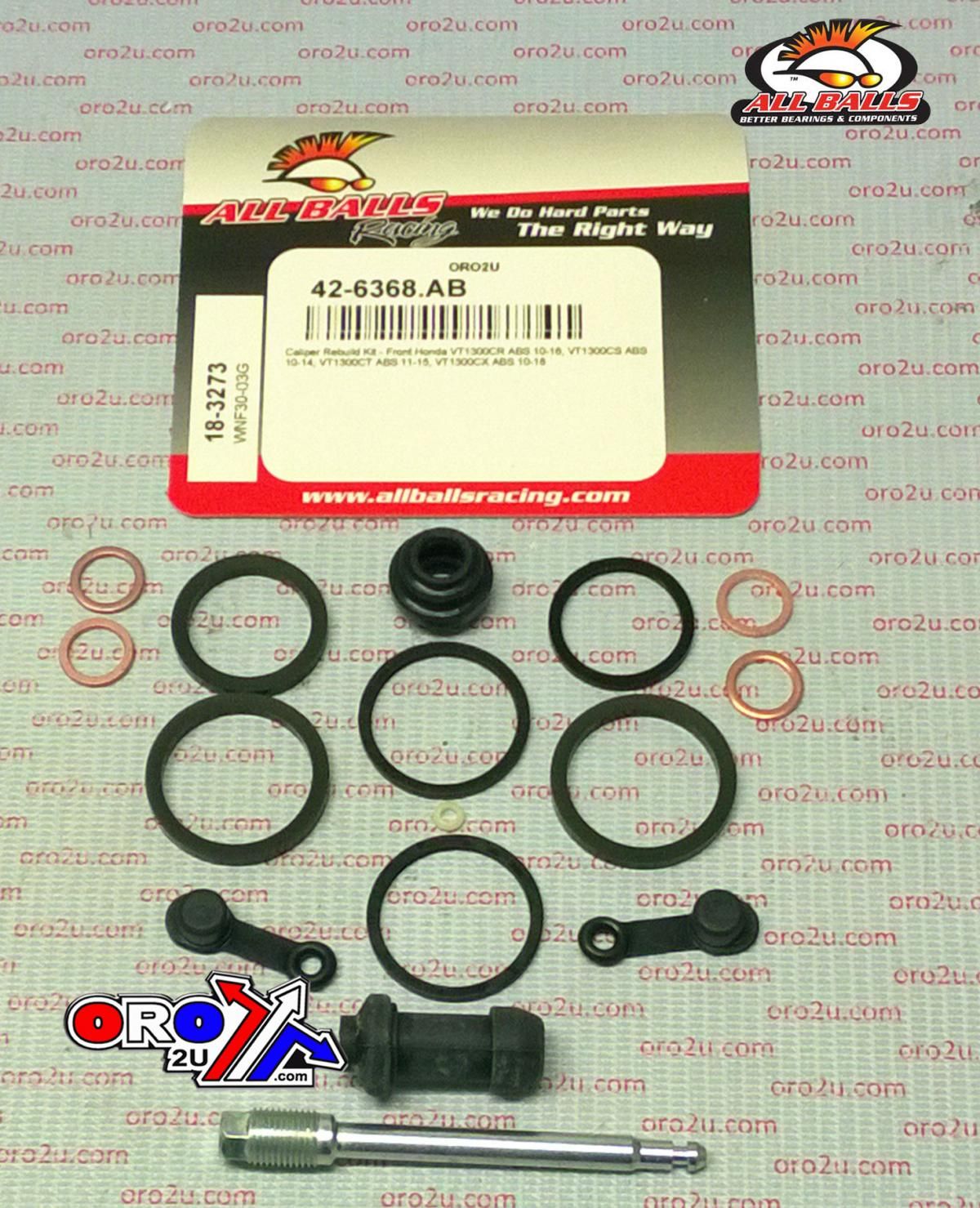 BRAKE CALIPER REBUILD KIT ALLBALLS, ALLBALLS 18-3273 HON VT1300 10-19 FRONT - Image 2