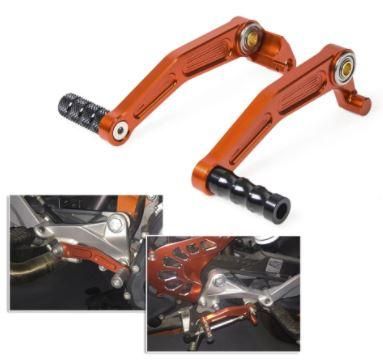 Foot Brake Lever Gear Shift SET ORANGE, KTM 125 Duke RC 200 390 125 - Image 2