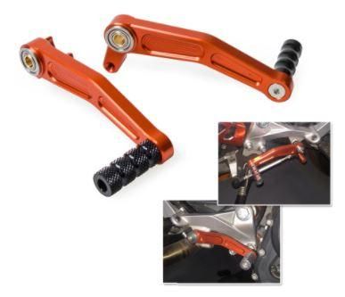 Foot Brake Lever Gear Shift SET ORANGE, KTM 125 Duke RC 200 390 125
