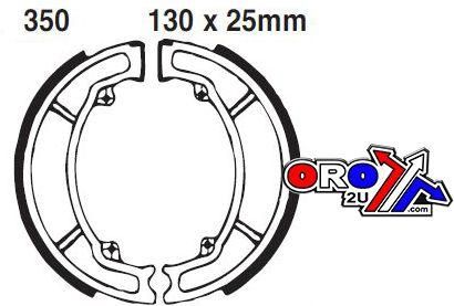 BRAKE SHOES H350 EBC, HONDA, ITALJET, PIAGGIO