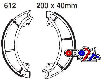 BRAKE SHOES S612 EBC, KAWASAKI, SUZUKI - Image 2
