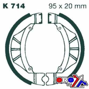 BRAKE SHOES VB415 KAW K714, KAWASAKI KX80 1983 - Image 2