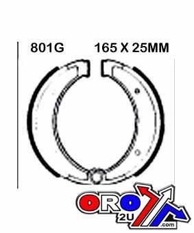 BRAKE SHOES 165X25 WIDE Husqvarna CR 125 78-80 CR 430 81-82 GFG1110 - Image 3