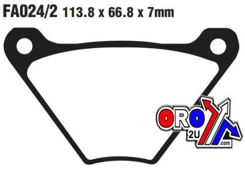 BRAKE PADS DISC SEMI-METAL, EBC FA024/2 / FA24/2 HARLEY