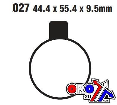 BRAKE PADS DISC SEMI-METAL, EBC FA027 / FA27 NORTON - Image 3