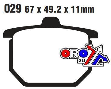 BRAKE PADS SINTERED METAL 11mm, SIFAM S1027BN, GOLD