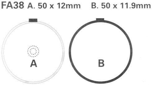 BRAKE PADS DISC FA38 EBC, FA038 EBC