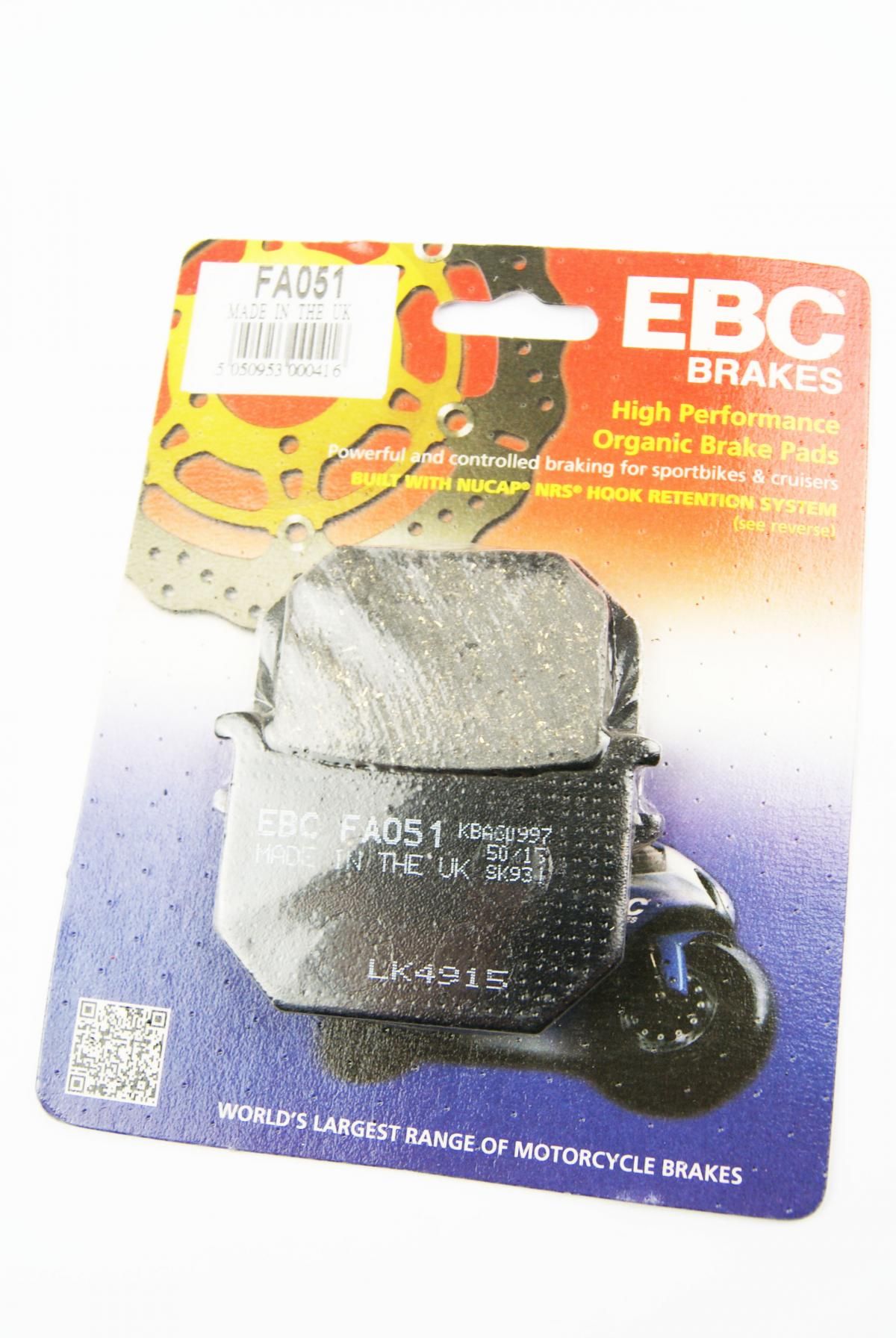 BRAKE PADS DISC EBC FA051 PAD230041, S1322N, S1322 - Image 2