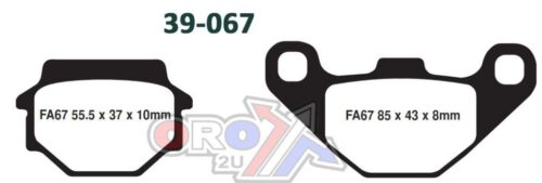 BRAKE PADS SINTERED NITRO, MOTO-MASTER 091121, 39-067