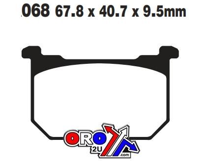 BRAKE PADS DISC FA068HH EBC