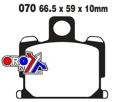 BRAKE PADS SINTERED METAL, SIFAM S1013N (EBC FA070HH)