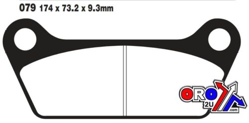 BRAKE PADS STD SEMI-METAL, EBC FA079, HARLEY DAVIDSON