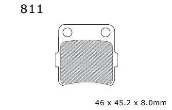 BRAKE PADS SINTERED DP BRAKES, DP811 BRAKES Premium Sintered - Image 2