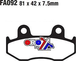 BRAKE PADS SEMI-METALLIC, KYOTO S1115 (EBC FA092)