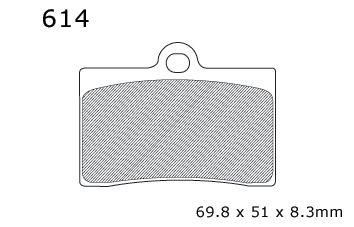BRAKE PADS DP BRAKES HARD, DP614 Premium Sintered, 39-095 - Image 2