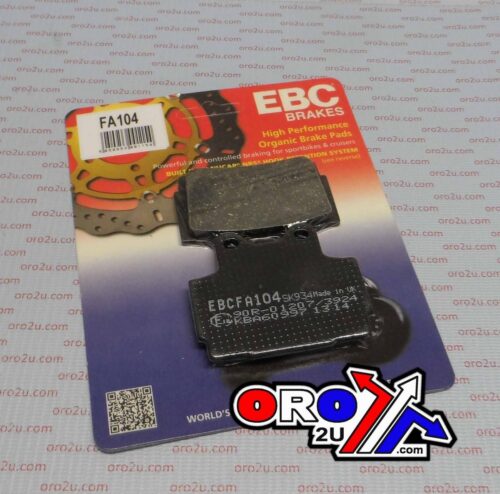 BRAKE PADS DISC EBC Organic, EBC FA104