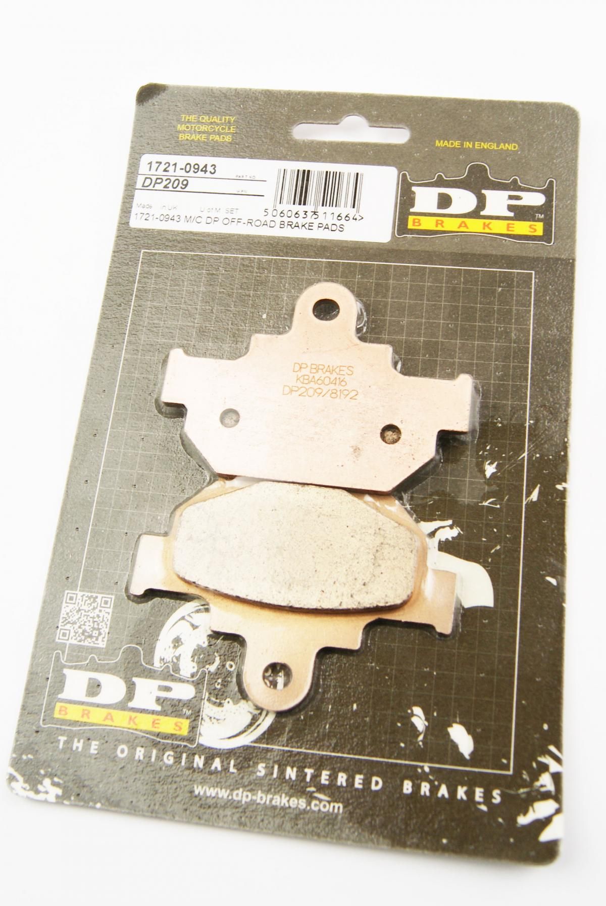 BRAKE PADS SINTERED DP BRAKES, DP209 Premium 41-209.H.DP, 39-106/2 - Image 2