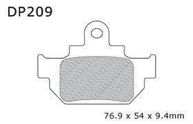 BRAKE PADS SINTERED DP BRAKES, DP209 Premium 41-209.H.DP, 39-106/2 - Image 3