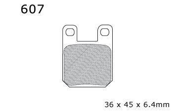 BRAKE PADS SINTERED DP BRAKES, DP607 Premium 41-607.H.DP - Image 3