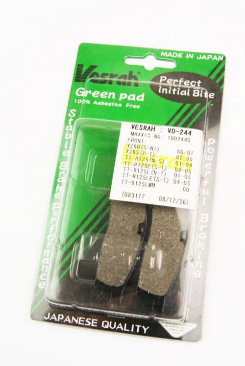 BRAKE PADS STD VD244 VESRAH S1095