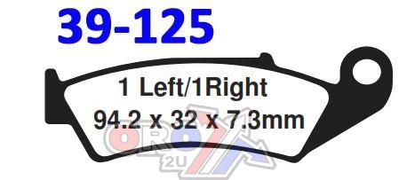 BRAKE PADS SINTERED DP BRAKES, DP814 Premium 41-814.H.DP, 39-125 - Image 4