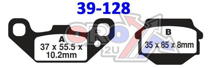 BRAKE PADS STD MOTO-MASTER, SEMI-METALLIC STD 091311 - Image 2