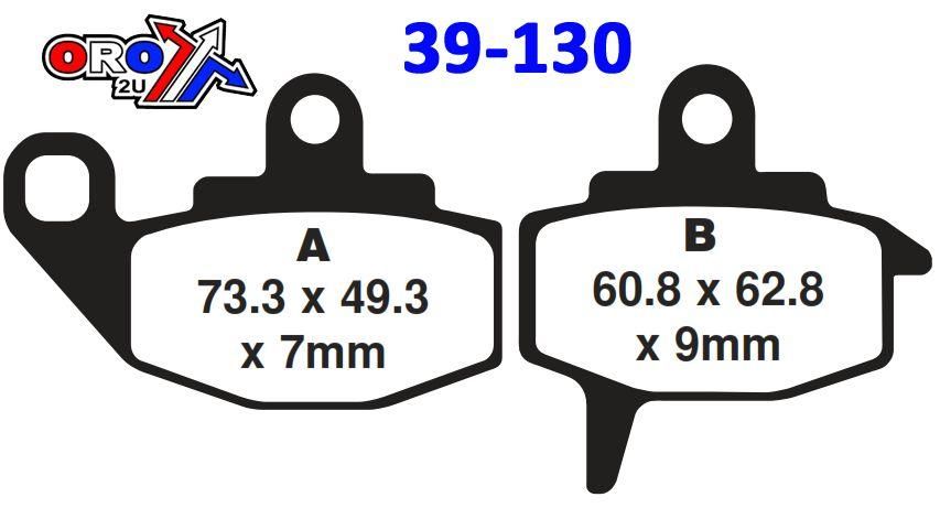 BRAKE PADS SINTERED DP BRAKES, DP313 FULL METAL 41-313.H.DP, 39-130 - Image 3