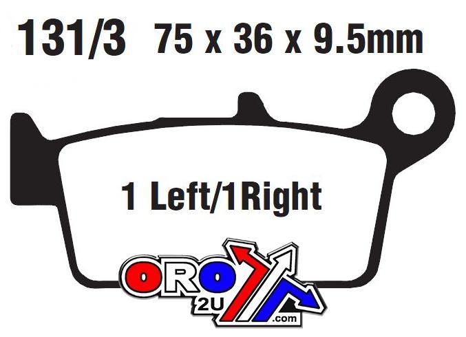 BRAKE PADS SFA131/3 EBC, EBC SFA131/3, 06435 GT4 405, 06431 GW2 405