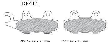 BRAKE PADS SINTERED DP BRAKES, DP411 / DP211 Premium