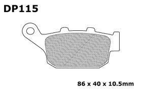 BRAKE PADS SINTERED DP BRAKES, DP115Premium 41-115.H.DP, 39-140