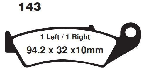 BRAKE PADS DISC EBC FA143