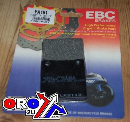 BRAKE PADS STD KEVLAR ORGANIC, EBC FA161 SEMI-METAL BLACK - Image 2
